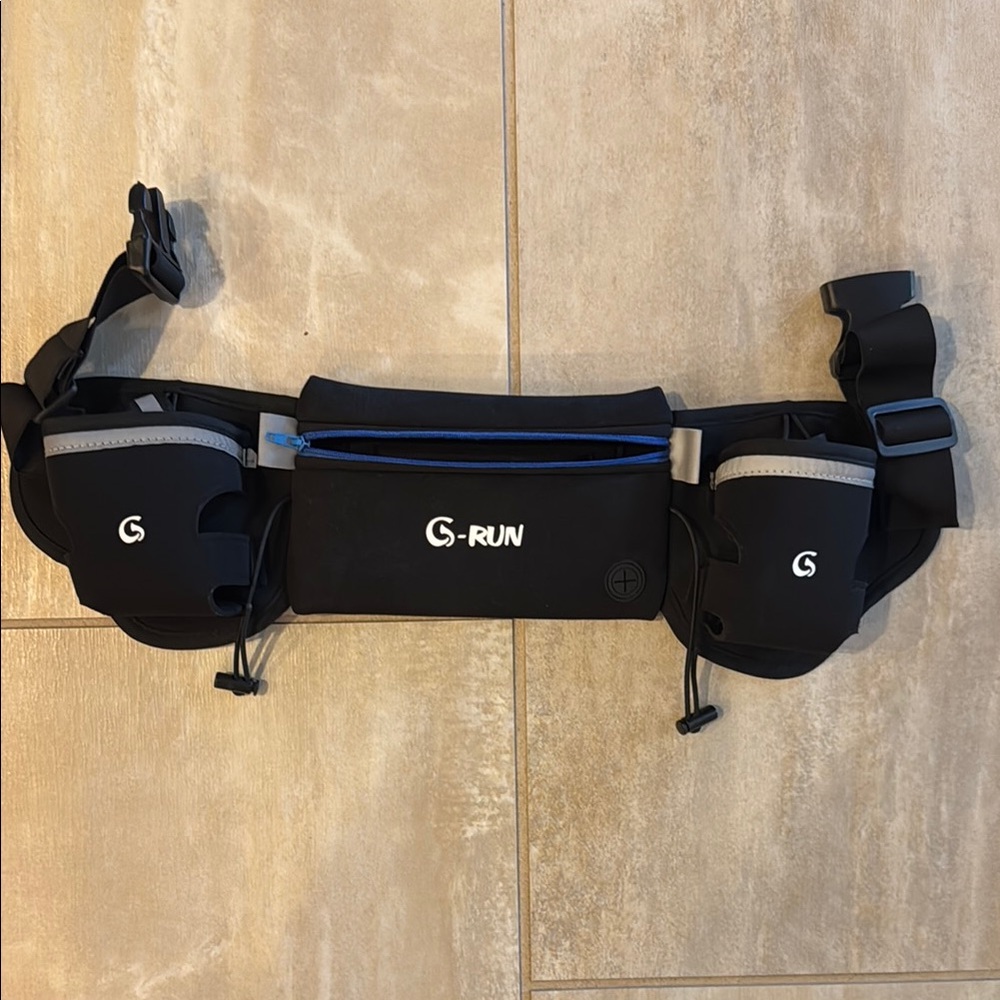 Adjustable Black Running Belt for Men